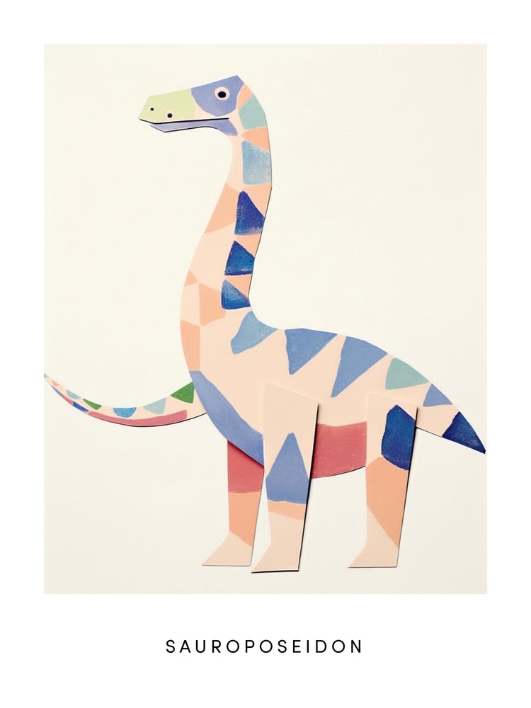 Nursery Dinosaur Art Sauroposeidon 2 Poster