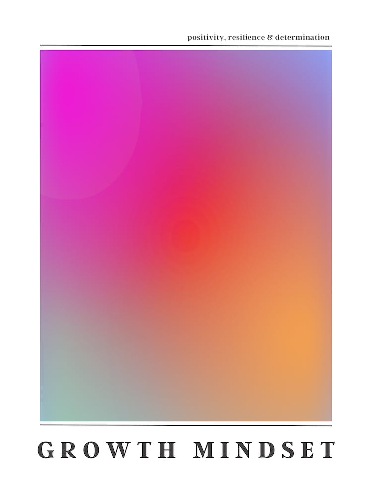 Growth Mindset Gradient Poster