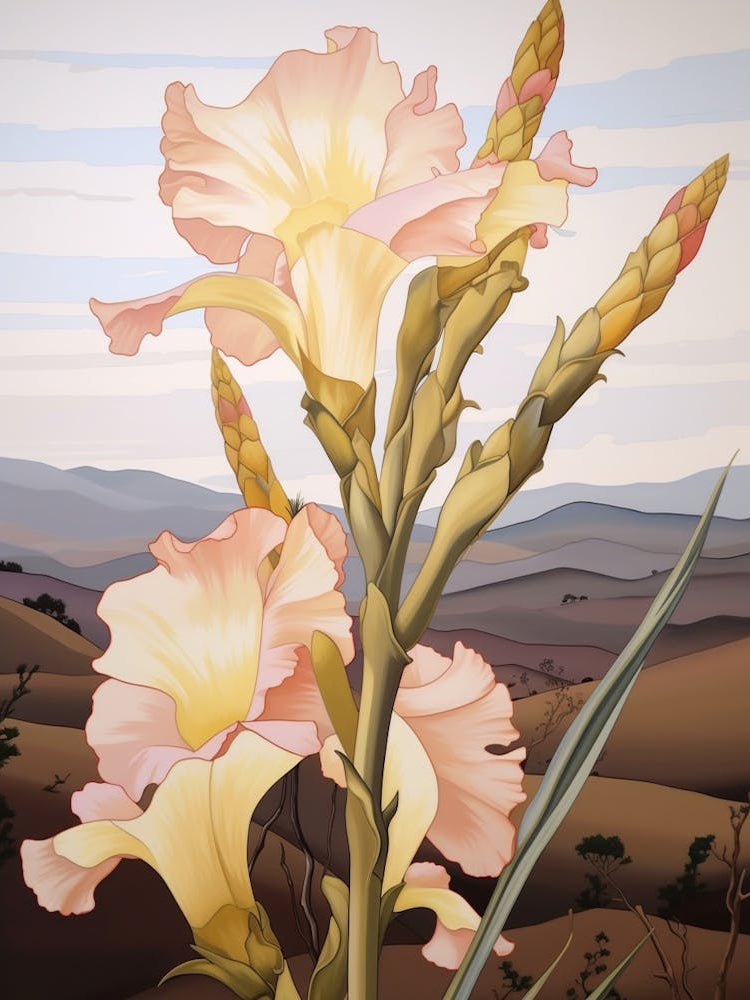 Gladiolus 2 Flower Painting