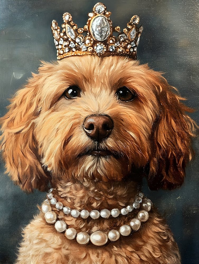 Doodle In Crown And Pearls 4