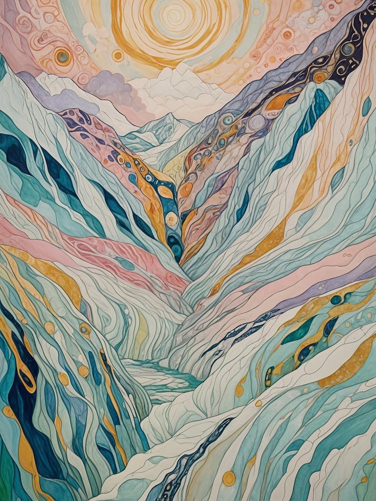 Abstract Pastel Glacier