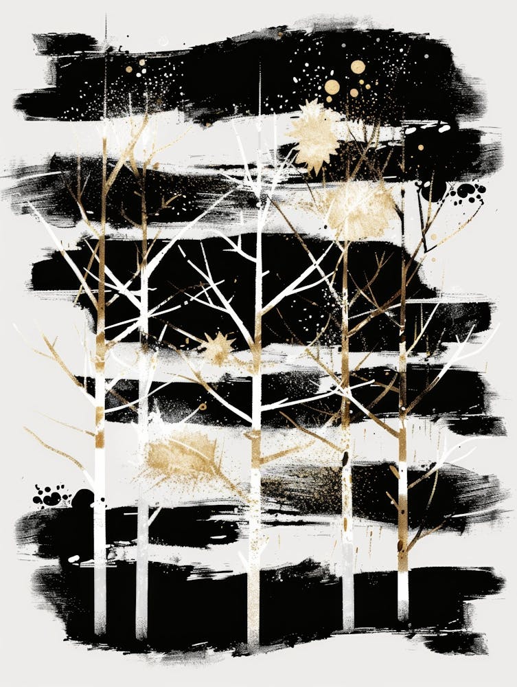 Black And White Trees