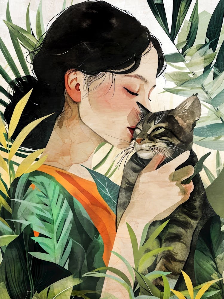 Kitty I love you cat and woman 6