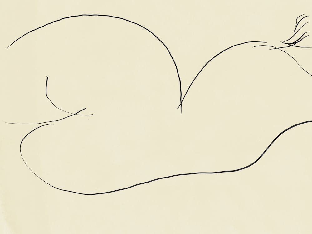 Nude minimal line art