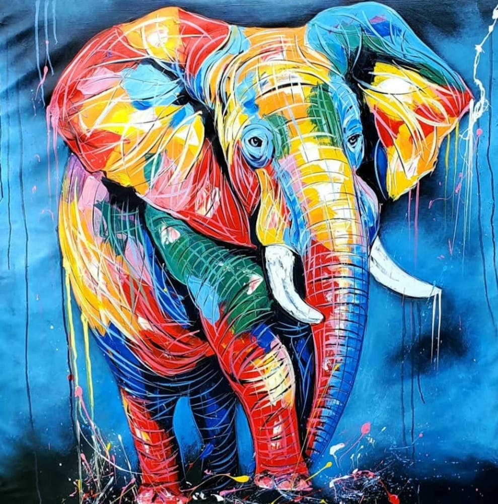 Afrikanischer Elefant Leinwandgemälde