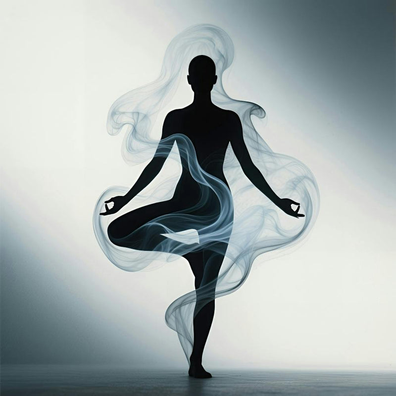 Silhouette Of A Woman In Yoga Pose