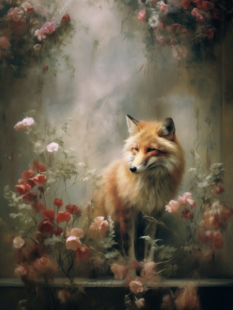 Fox In Roses