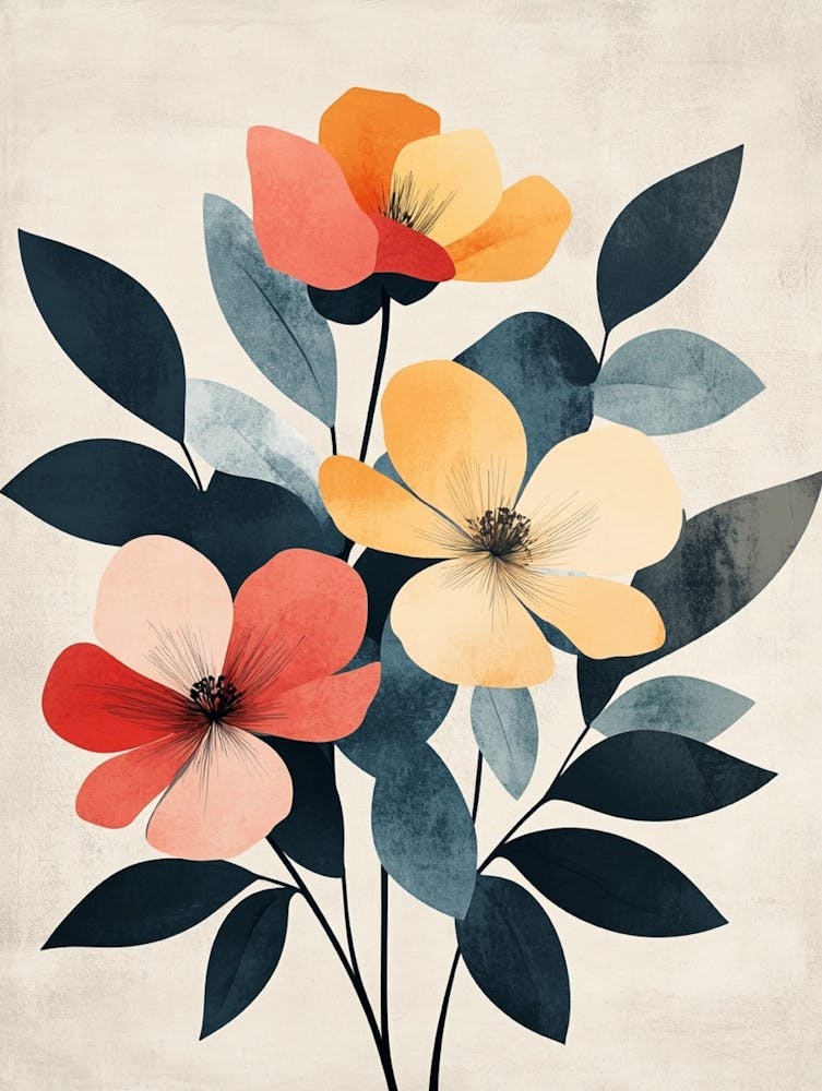 Flowers In A Vase Canvas Print