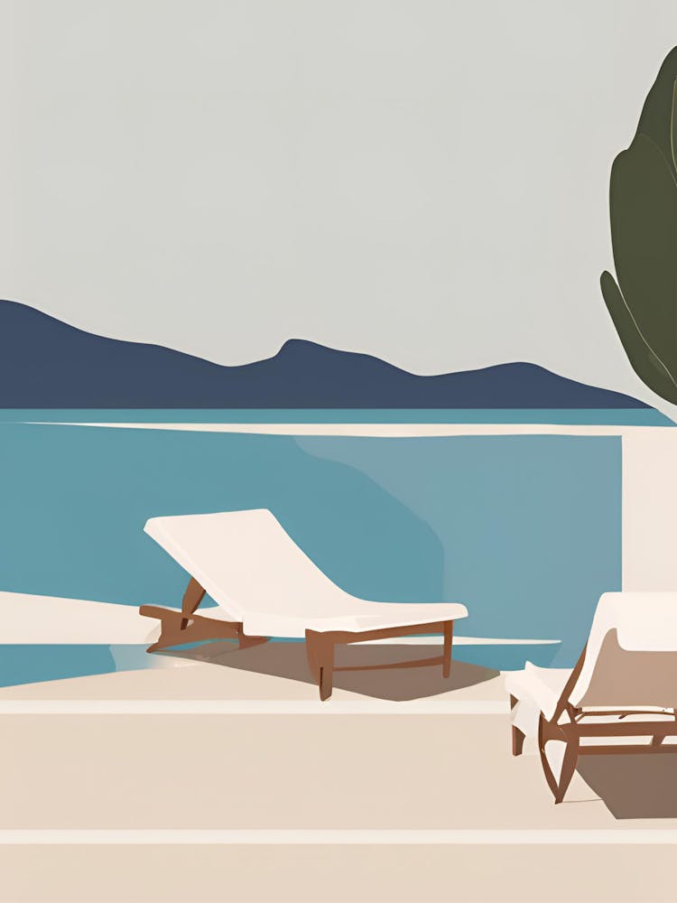 Lounge Chairs By The Sea