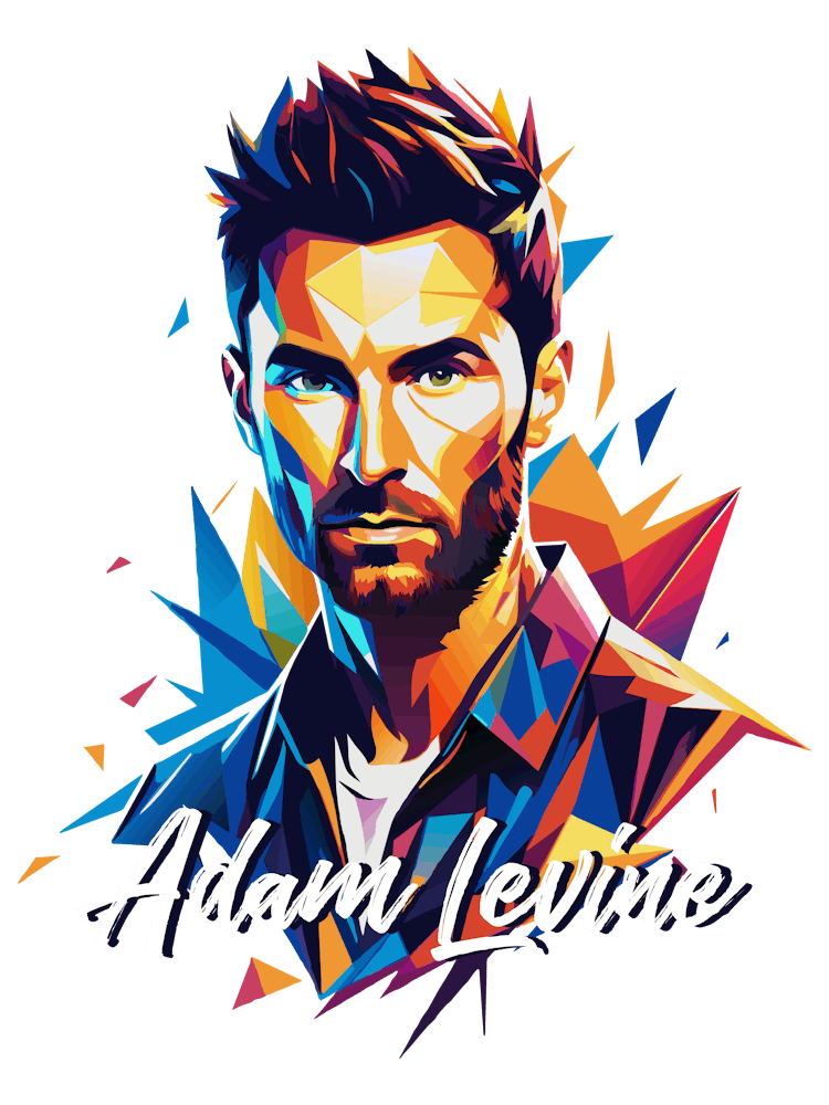 Adam Levine 2 Portrait Music WPAP Pop Art