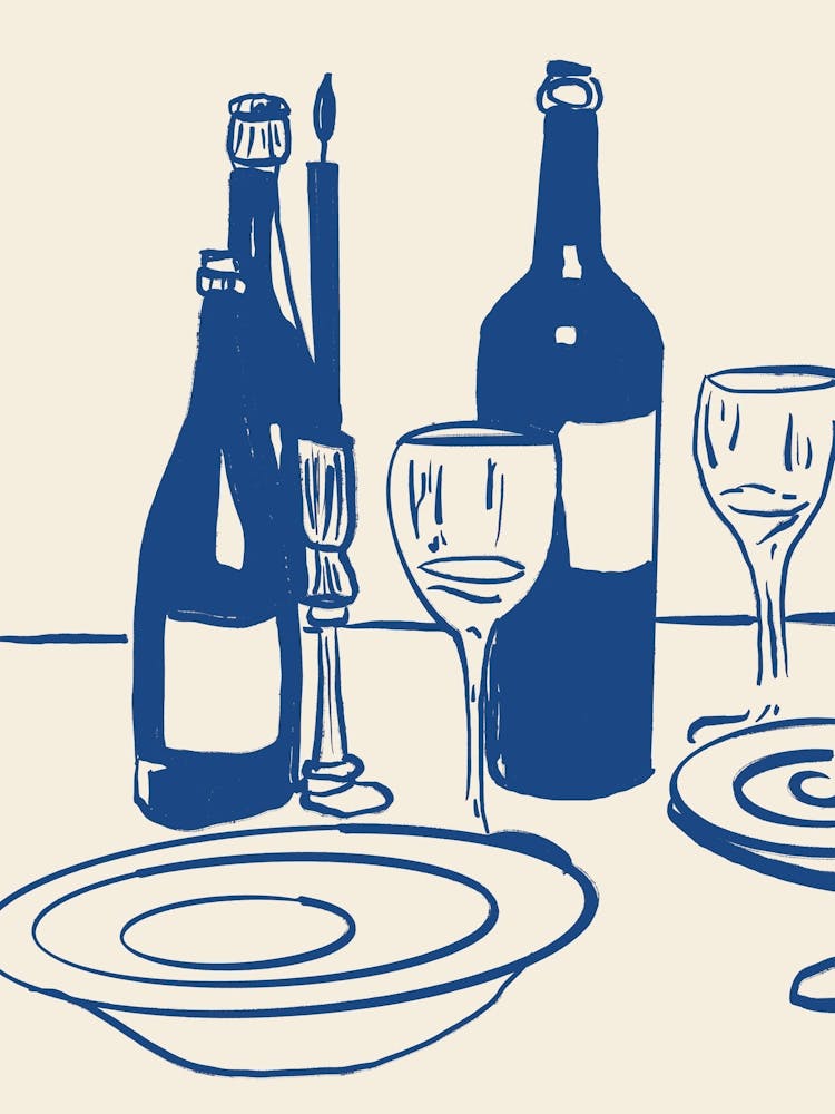 Table Setting With Wine Glasses