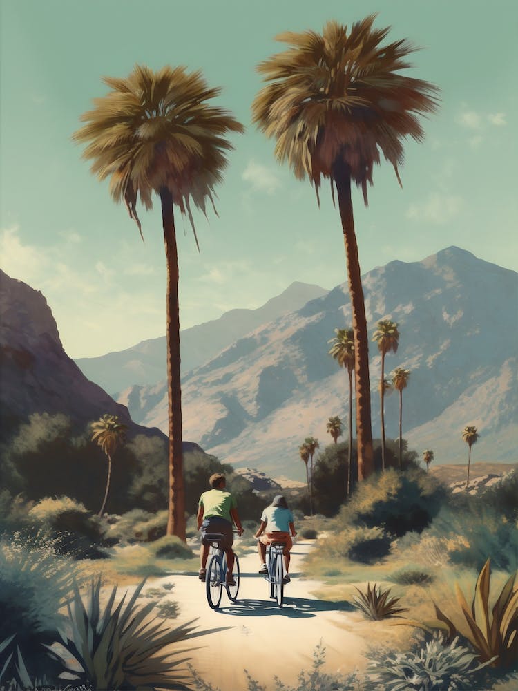 Palm Springs 2 Travel Poster Vintage