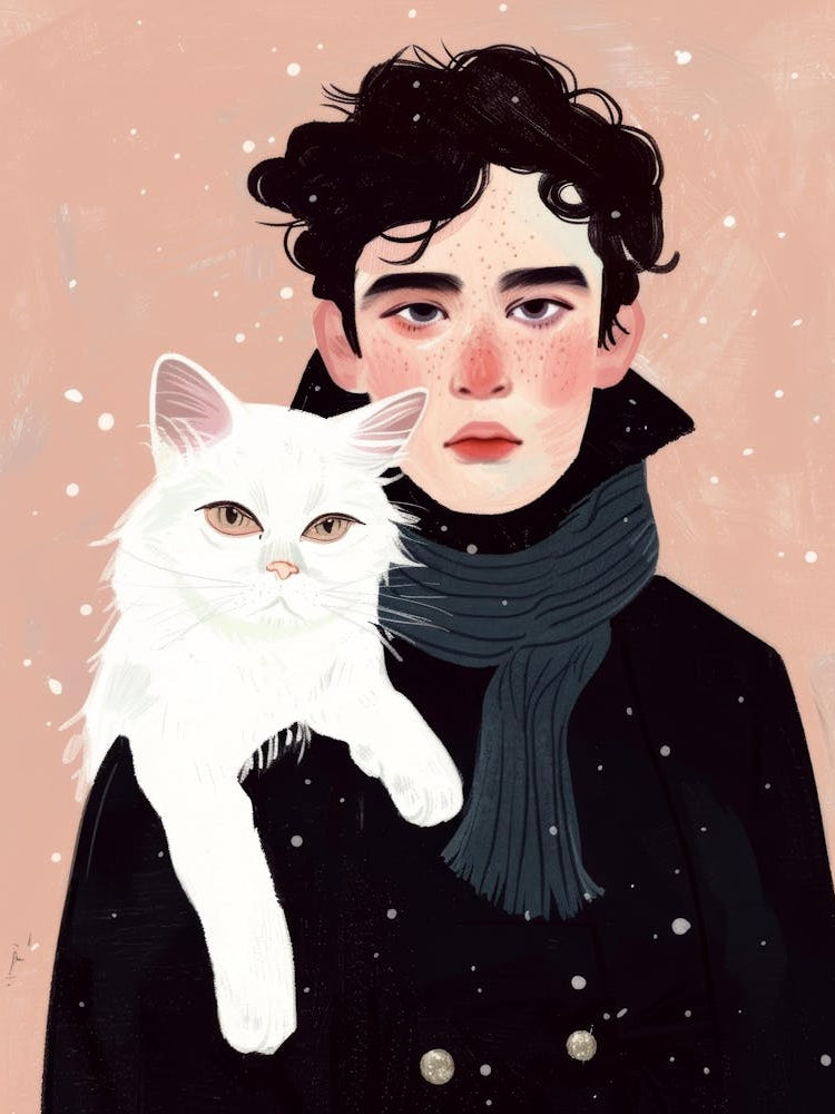 Boy With A Cat 1