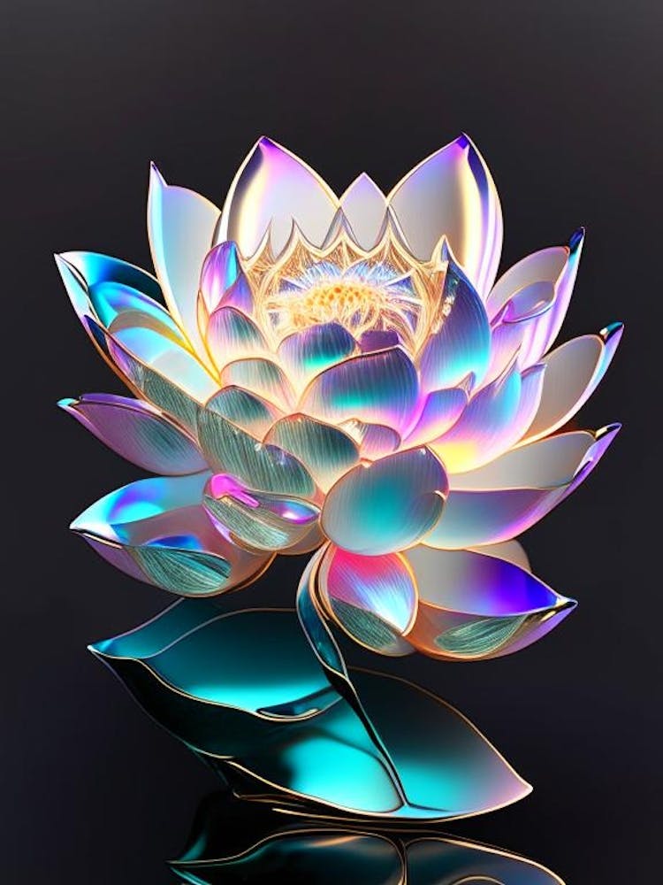 Lotus Flower Bouquet Holographic 1