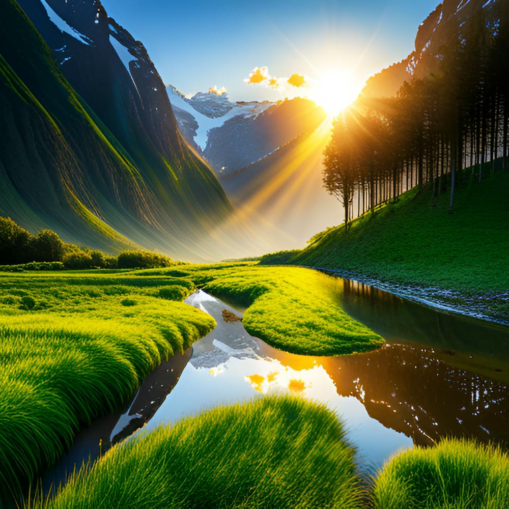 Sunrise In The Mountains