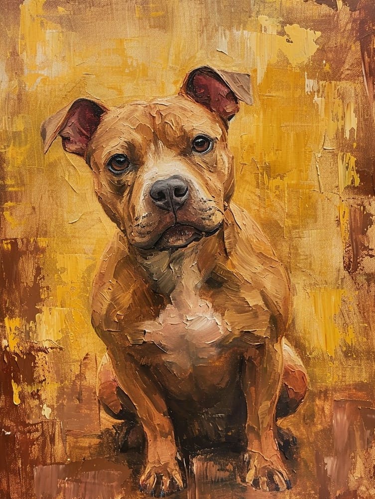 Staffordshire Bullterrier Acrylbild 4