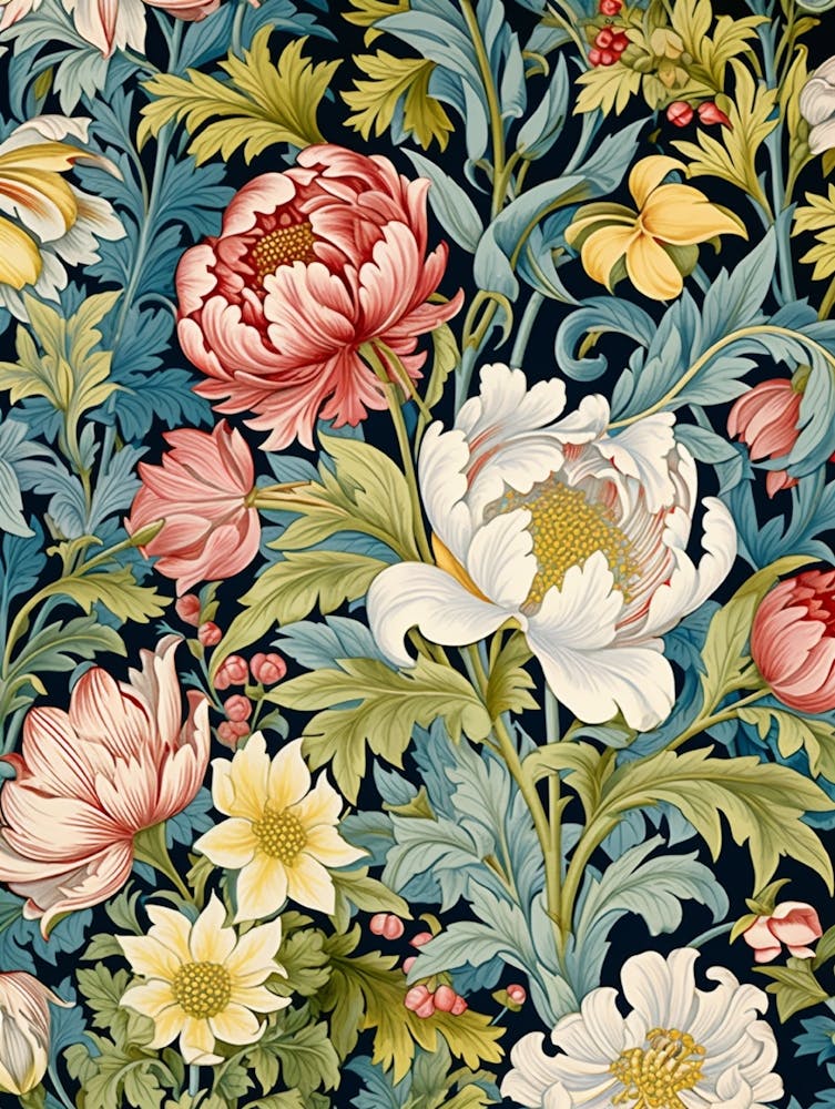 William Morris Blumen Tapete 3