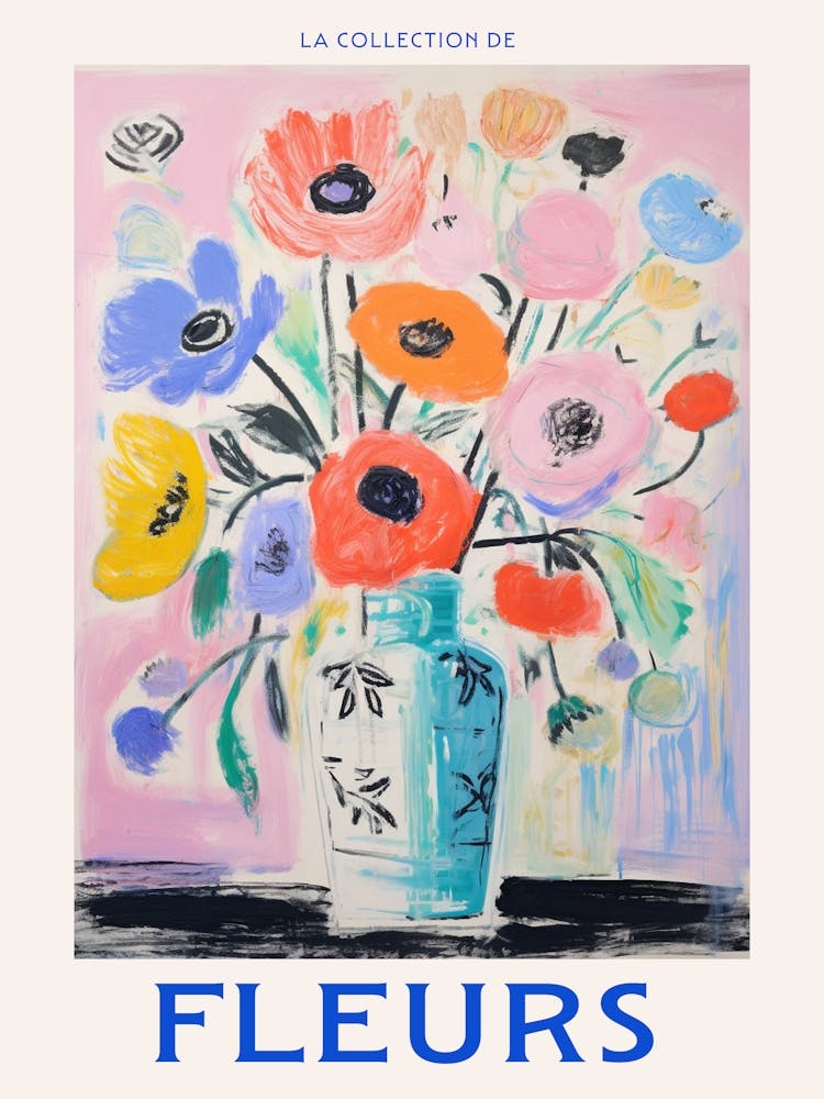 French Flower Poster Anemone 2