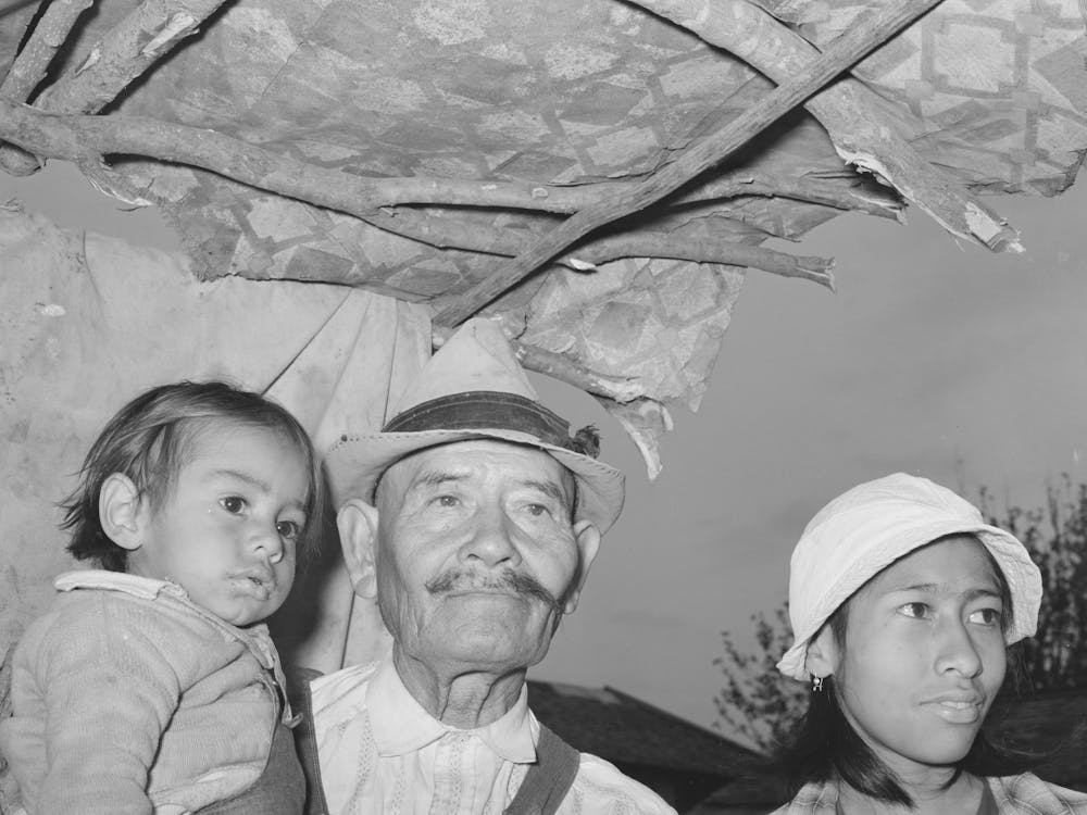 Mexican Father, Daughter And Grandchild In Shack Home, San Antonio, Texas By Russell Lee
