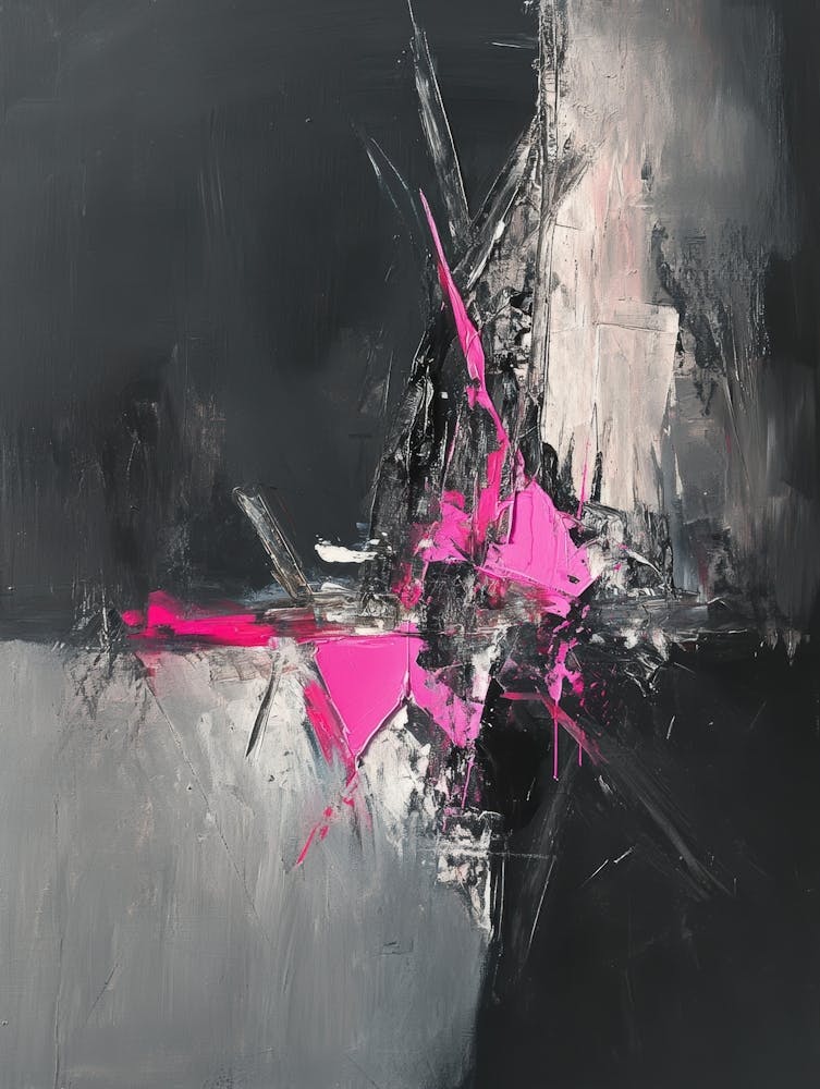 Abstract In Black And Pink 1
