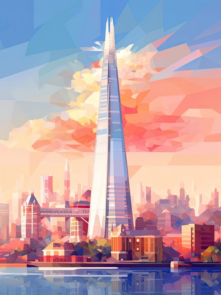 The Shard   London, England   Cute Botanical Illustration Travel 0