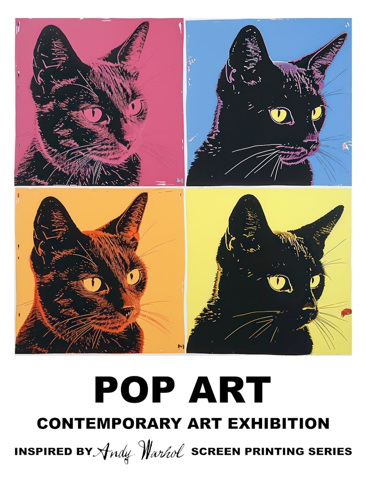 Poster Cats Pop Art 3