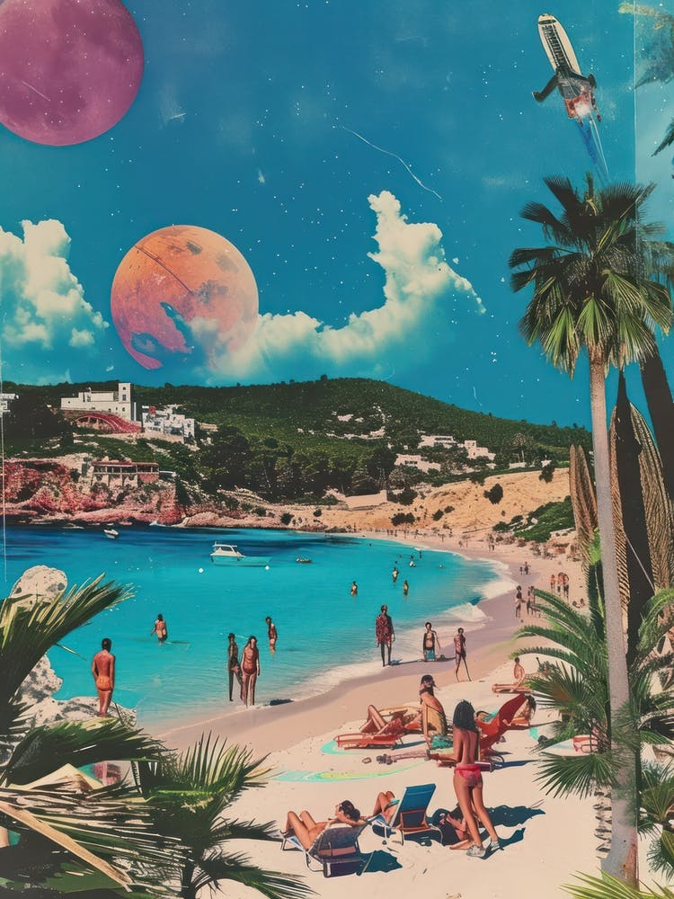 Ibiza   Retro Collage Style 3
