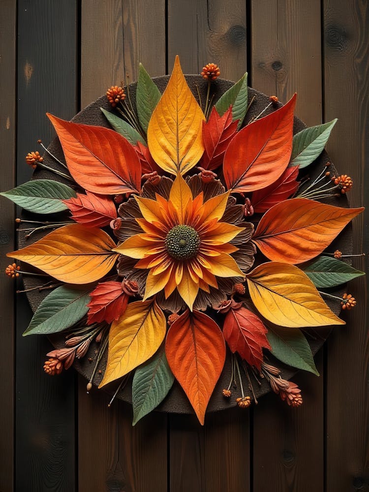 Herbstblätterkranz