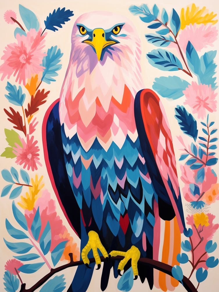 Pink Scandi Bald Eagle 2