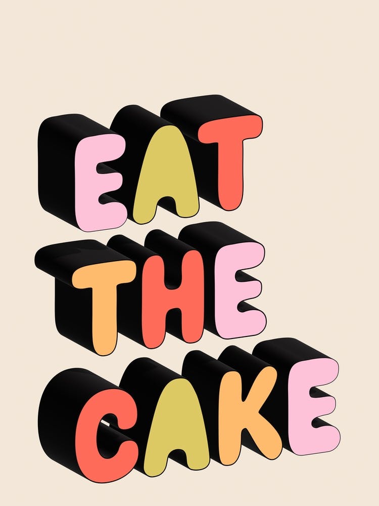 Eat The Cake Kitchen Print