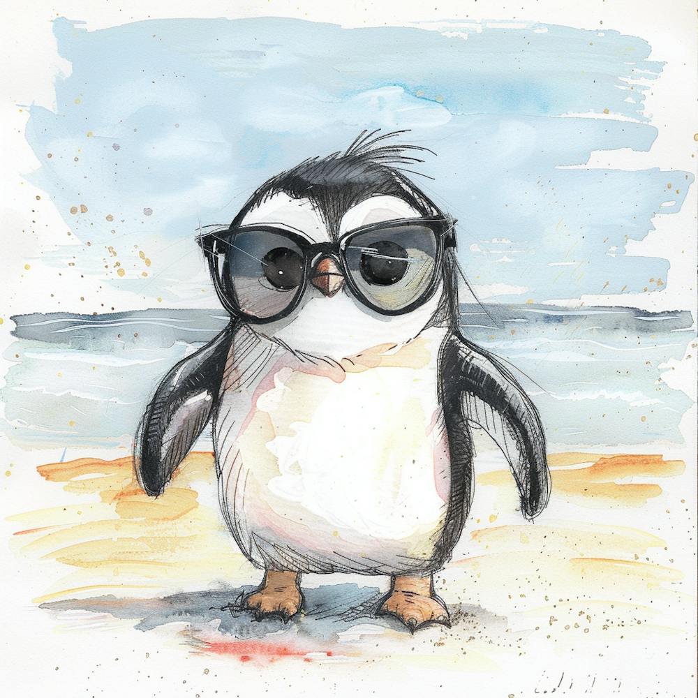 Penguin In Sunglasses