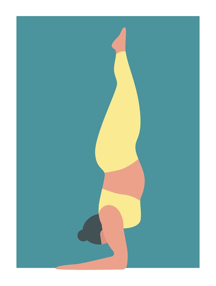 Bright coloured modern yoga studio