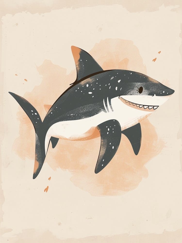 Cute Muted Pastels Shark 3