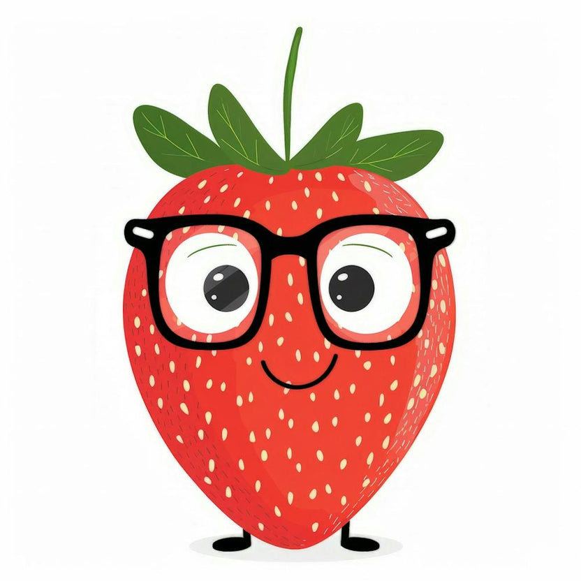 Strawberry With Glasses 2