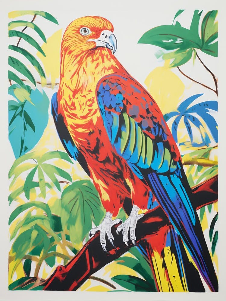Colourful Bird Painting Harrier 1