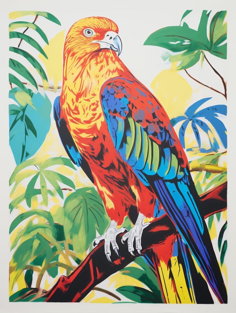 Colourful Bird Painting Harrier 1