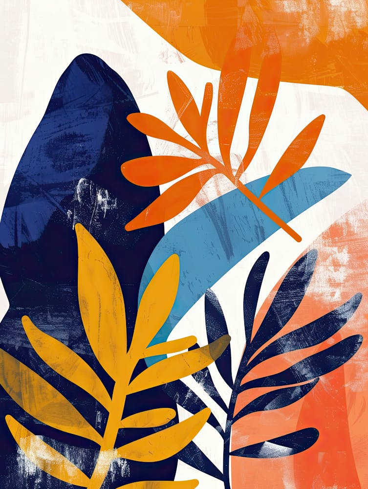 Mosaic Leaves Matisse Style