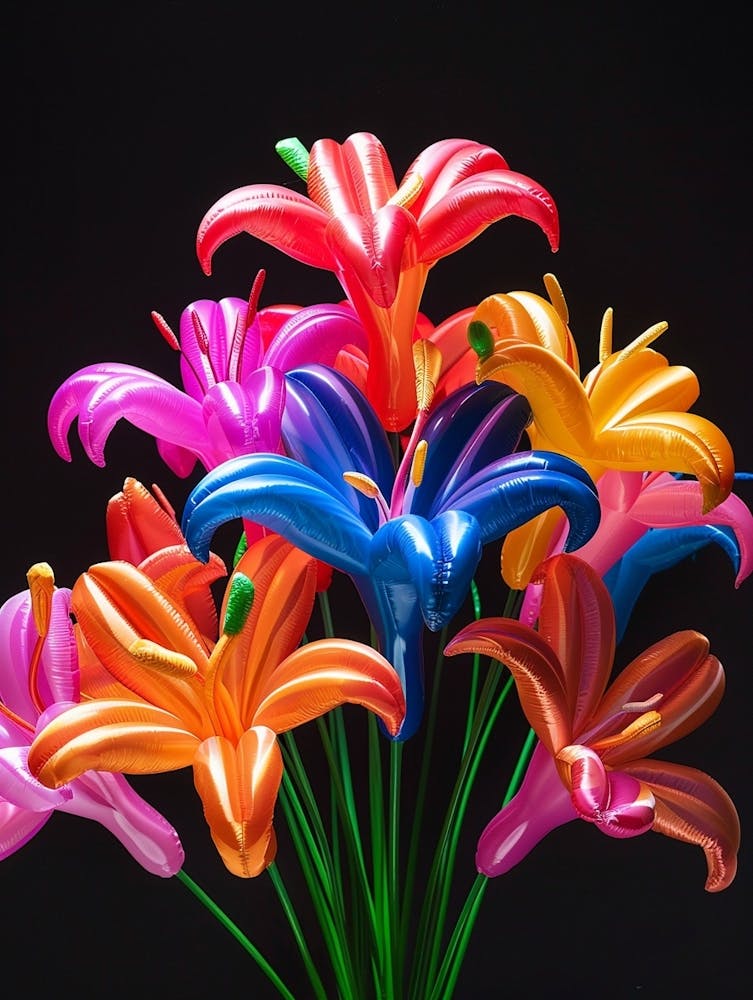Bright Inflatable Flowers Gloriosa Lily 3