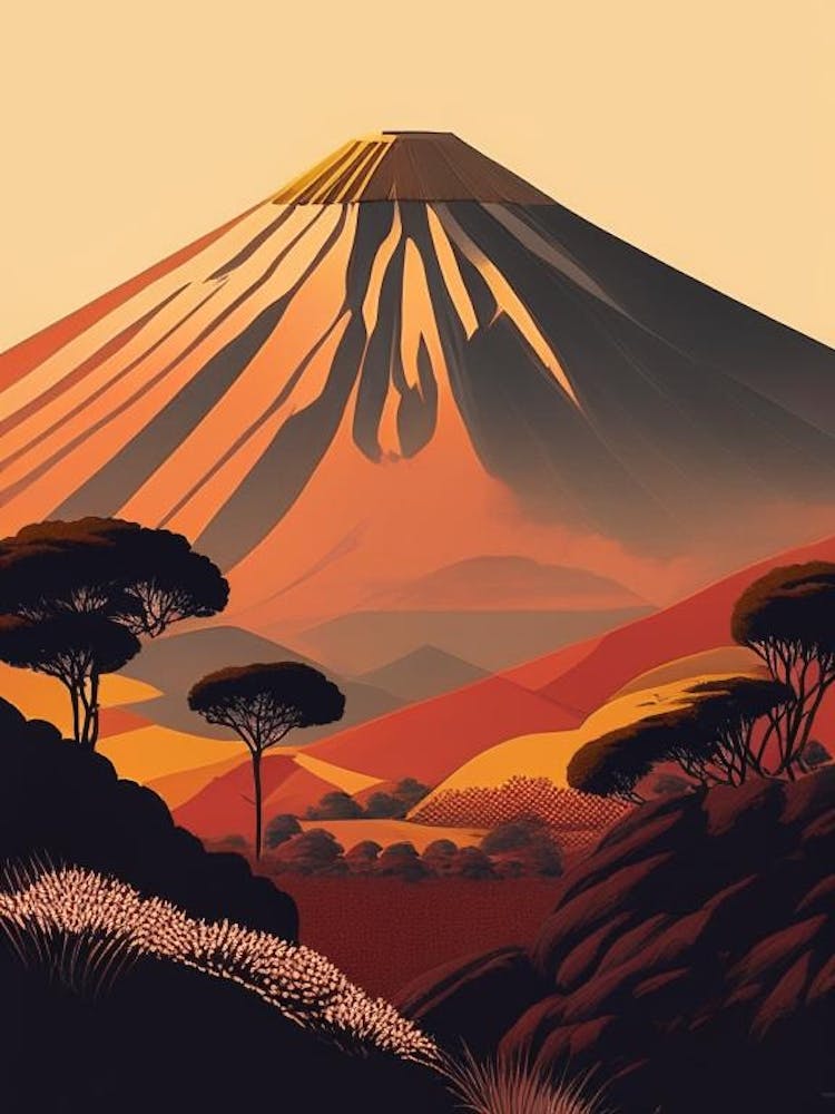 Bromo Tengger Semeru National Park Indonesia Retro