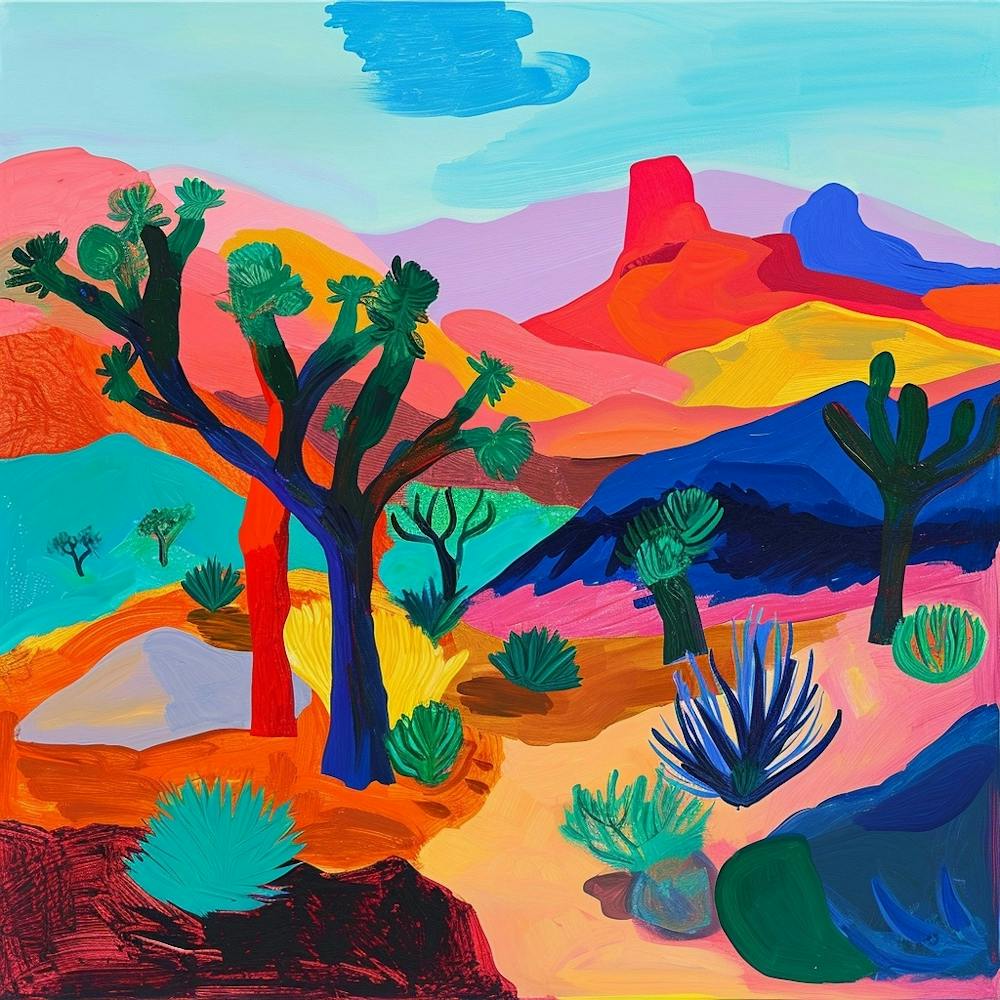 Colourful Abstract Joshua Tree National Park Usa 2