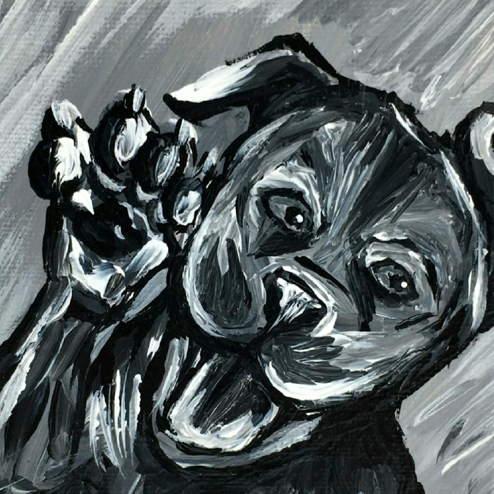 Puppy Paw Black and White