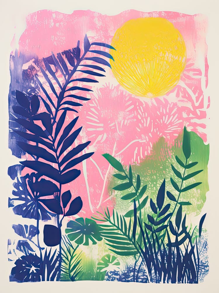 Colourful Botanical Risograph Style 11