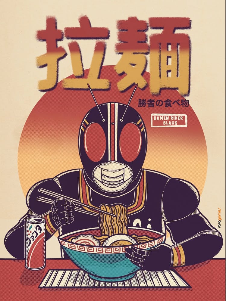 Kamen Rider Black Eating Ramen