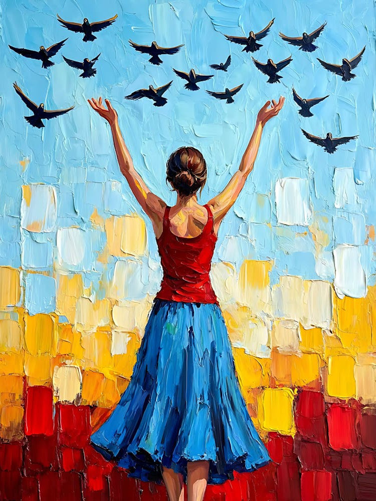 Girl With Birds
