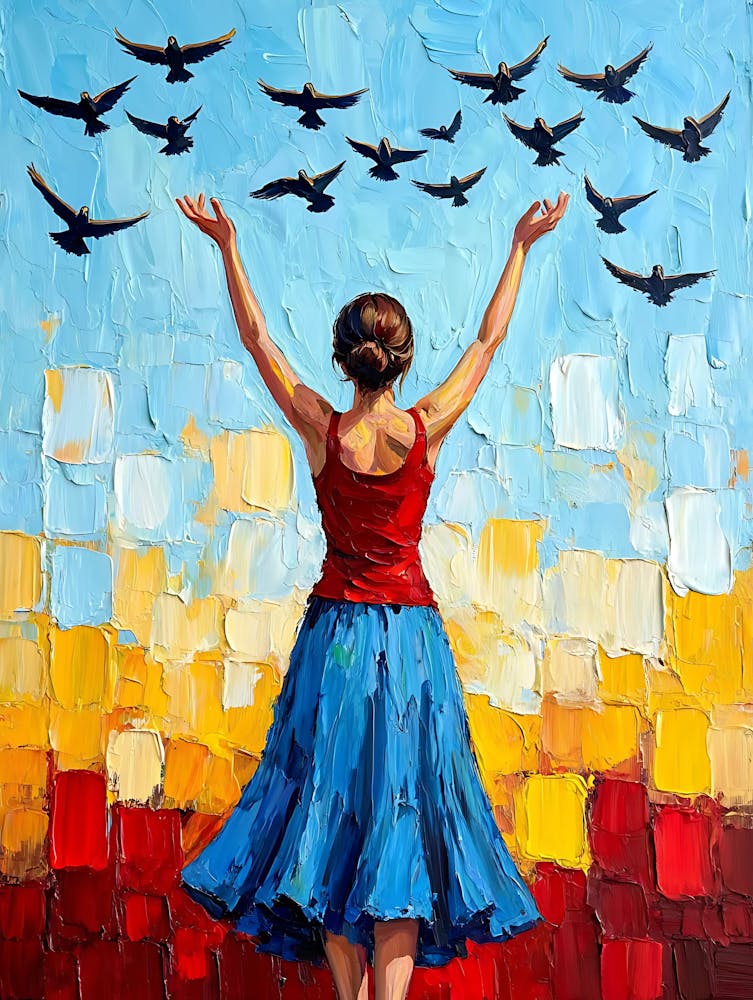 Girl With Birds