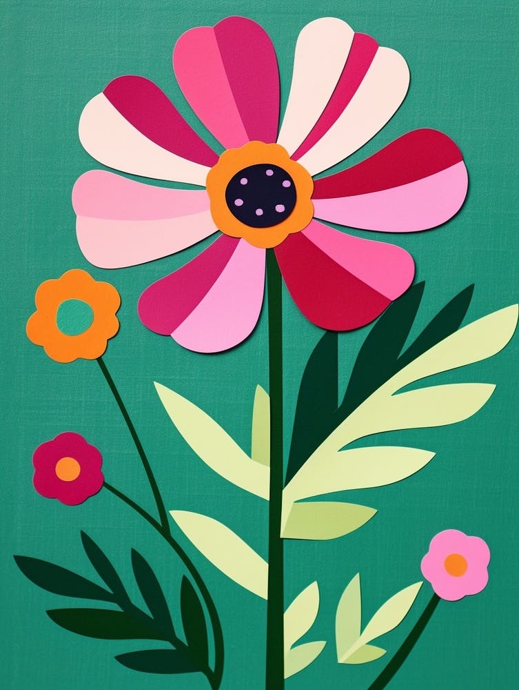 Art Floral Style Découpe Cosmos 3