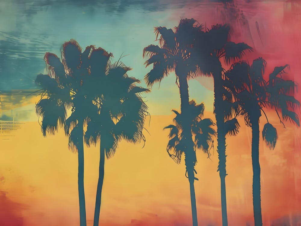 Sunset Palm Trees 2