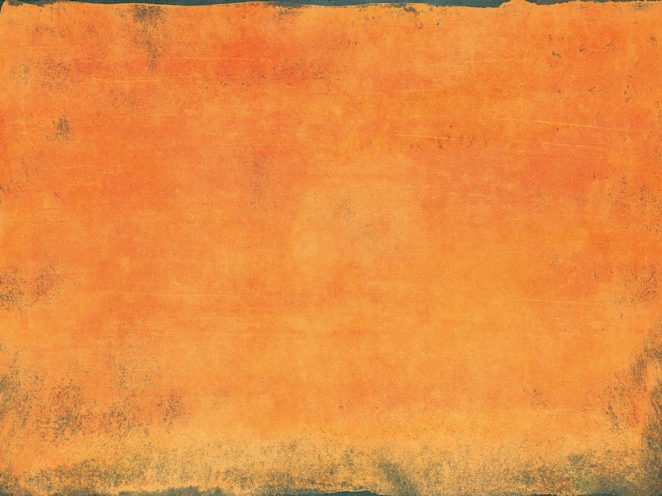 Minimal Orange Abstract Colorfield Painting 1