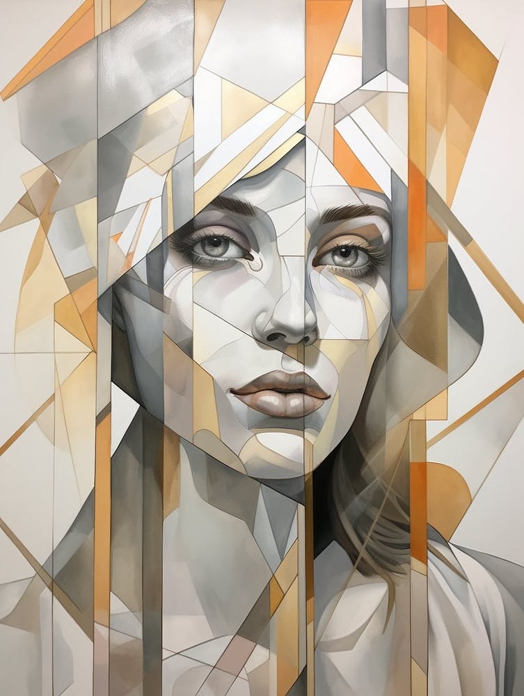 Abstract Geometric Lady Portrait 32