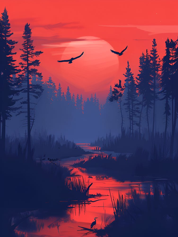 Sunset In The Forest 6
